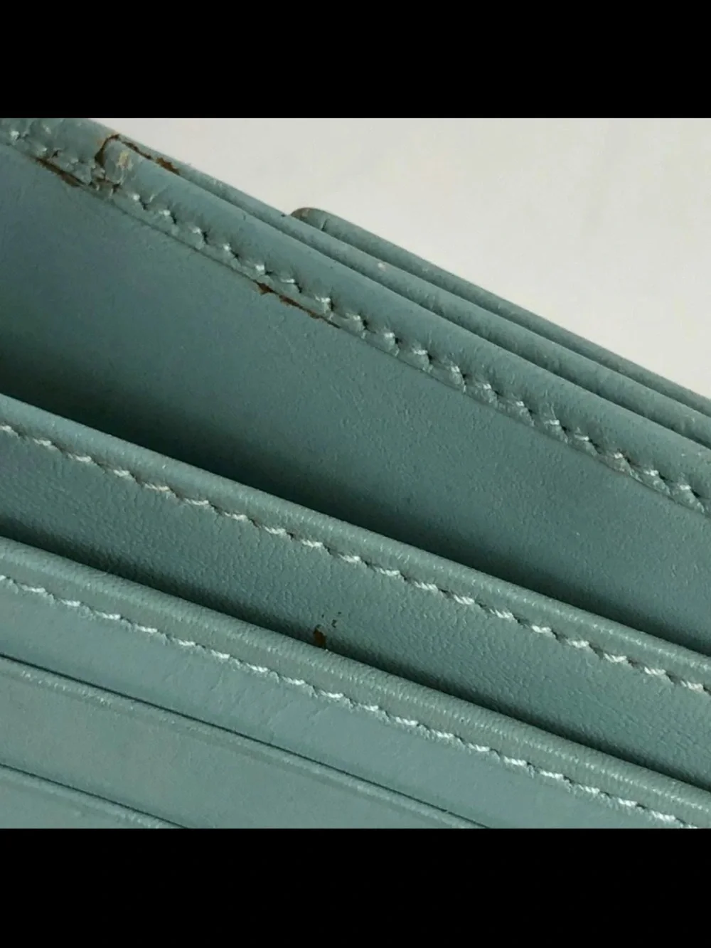 Gucci Powder Blue Leather Wallet with Gold Hardware